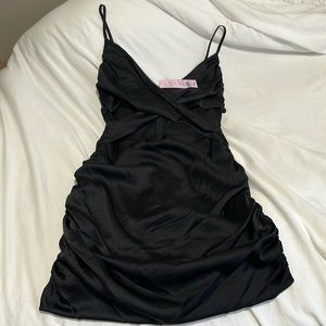 Black Wild Fable Cut Out Scrunched Back Dress